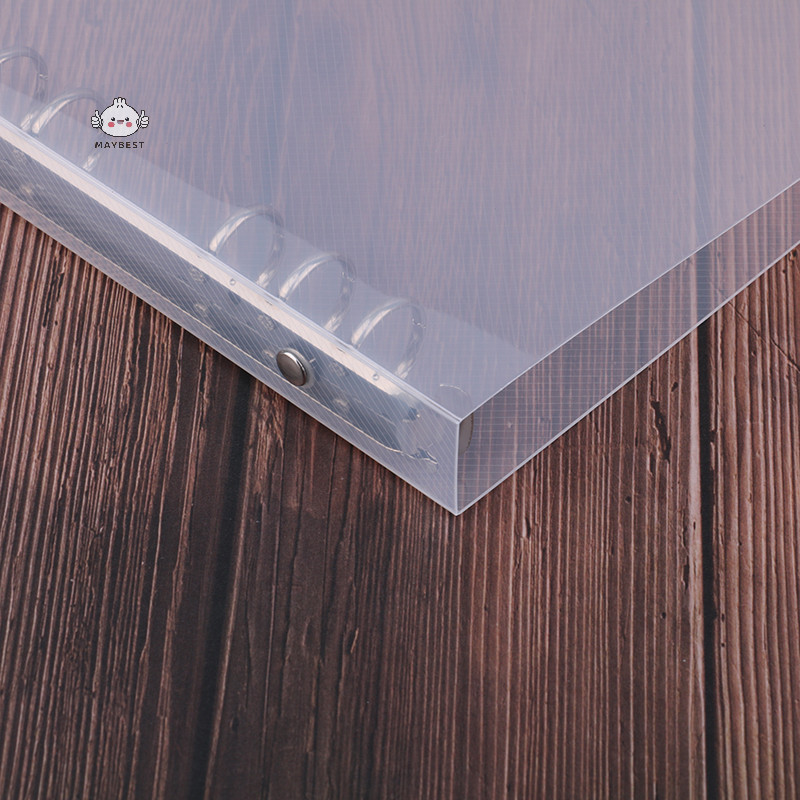 {maybest} แฟ้ม pp สิ่งทอลายทแยงโปร่งใสสร้างสรรค์ a6 a5 โฟลเดอร์เก้ารู b5 หกรู {TH}