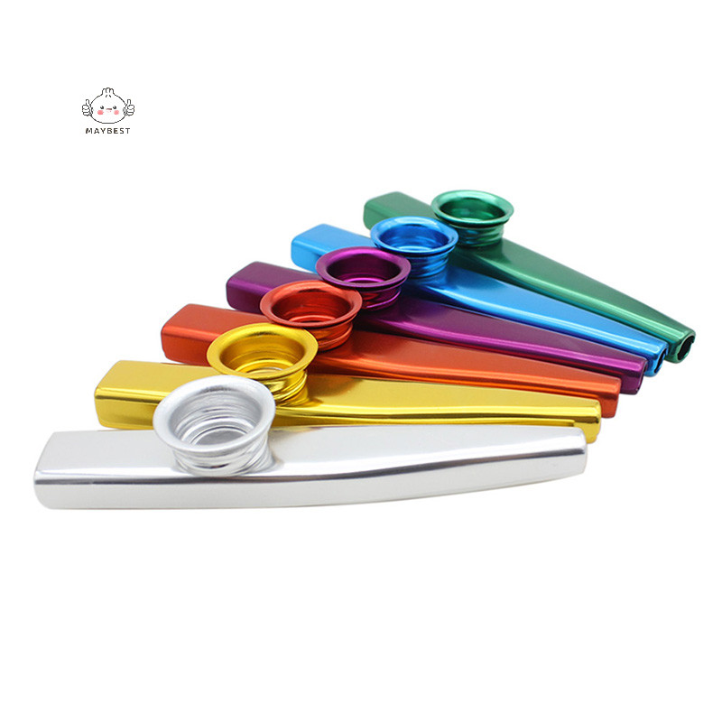 {maybest } ใหม ่ Kazoo Metal พร ้ อมของขวัญไดอะแฟรมขลุ ่ ยสําหรับเด ็ กคนรักดนตรี 6 สี {TH }