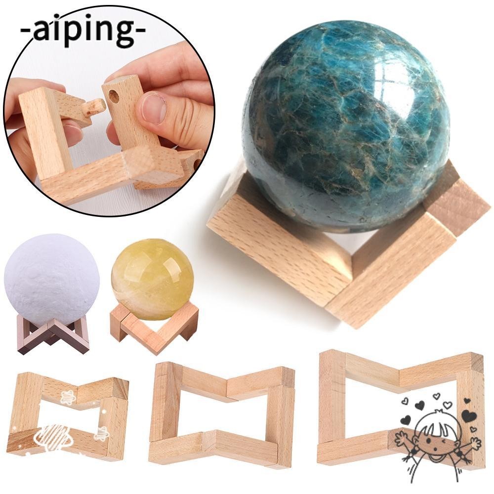 Aiping Crystal Ball Holder อุปกรณ ์ เสริมเดสก ์ ท ็ อปเครื ่ องประดับตกแต ่ งบ ้ าน Moon โคมไฟฐาน