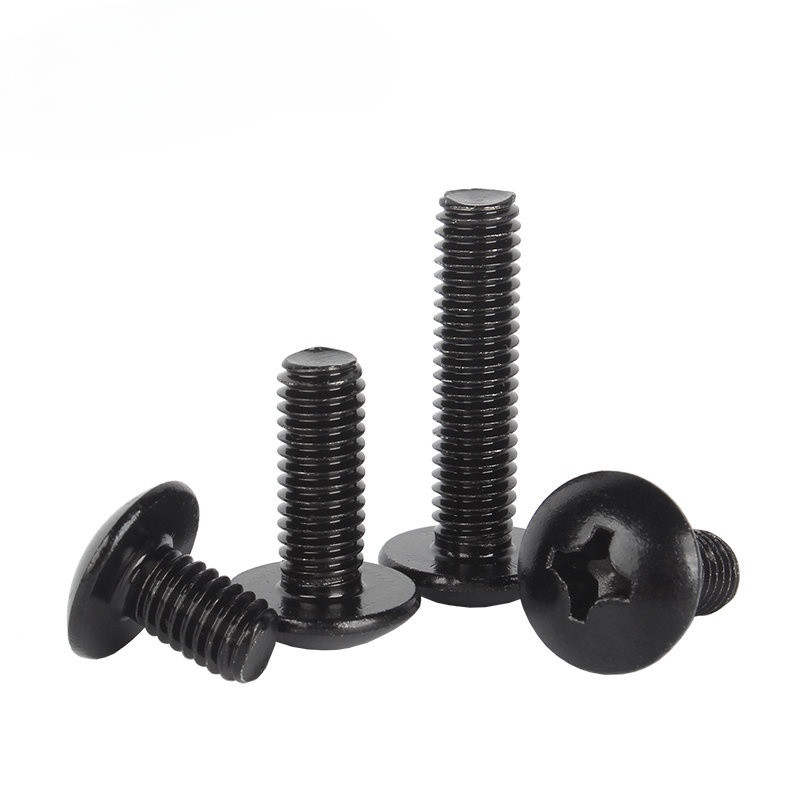 หัวสกรูสเตนเลส 304 หัวกลม หัวแบน ขนาดใหญ่ สีดํา สําหรับร่ม  M3 M4 M5 M6 - รูปที่ 3