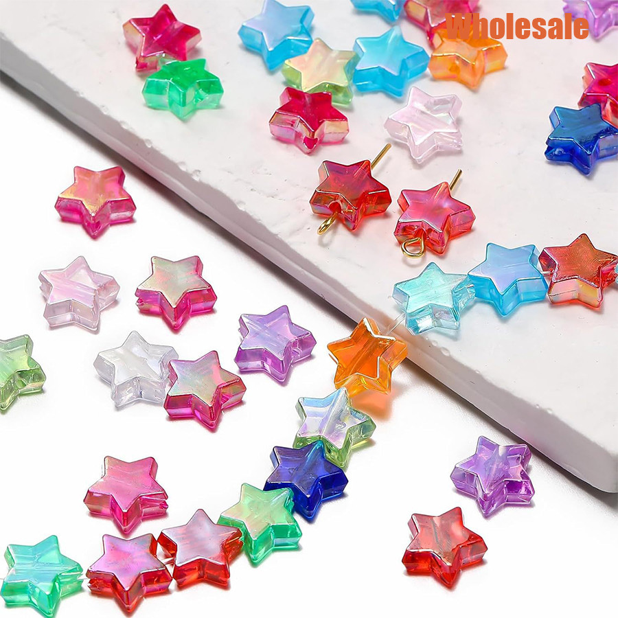 40 ชิ ้ น/lot 11 มม.หัตถกรรมหลวม Spacer ลูกปัด Star AB สี DIY Pentagram สําหรับเครื ่ องประดับทําหลากสีอุปกรณ ์ เสริม Handmade