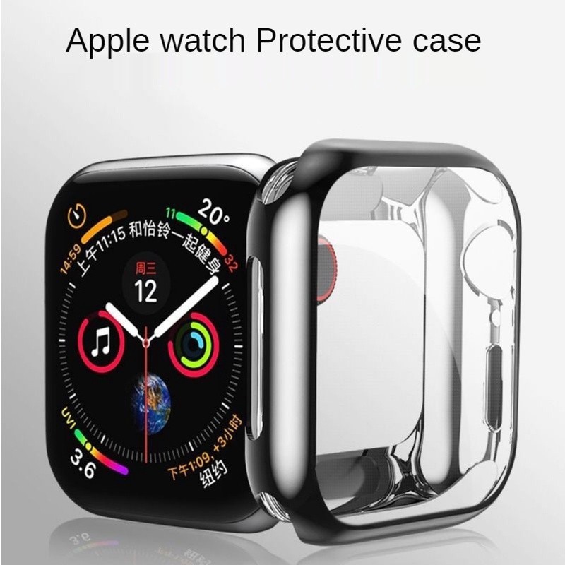 ชุบ TPU ป้องกันหน้าจอสําหรับ Apple Watch 10 9 6 4 SE 3 Ultra 2 ฝาครอบ iWatch 46 มม.49 มม.41 มม.45 มม.42 มม.38 มม.40 มม.44 มม.