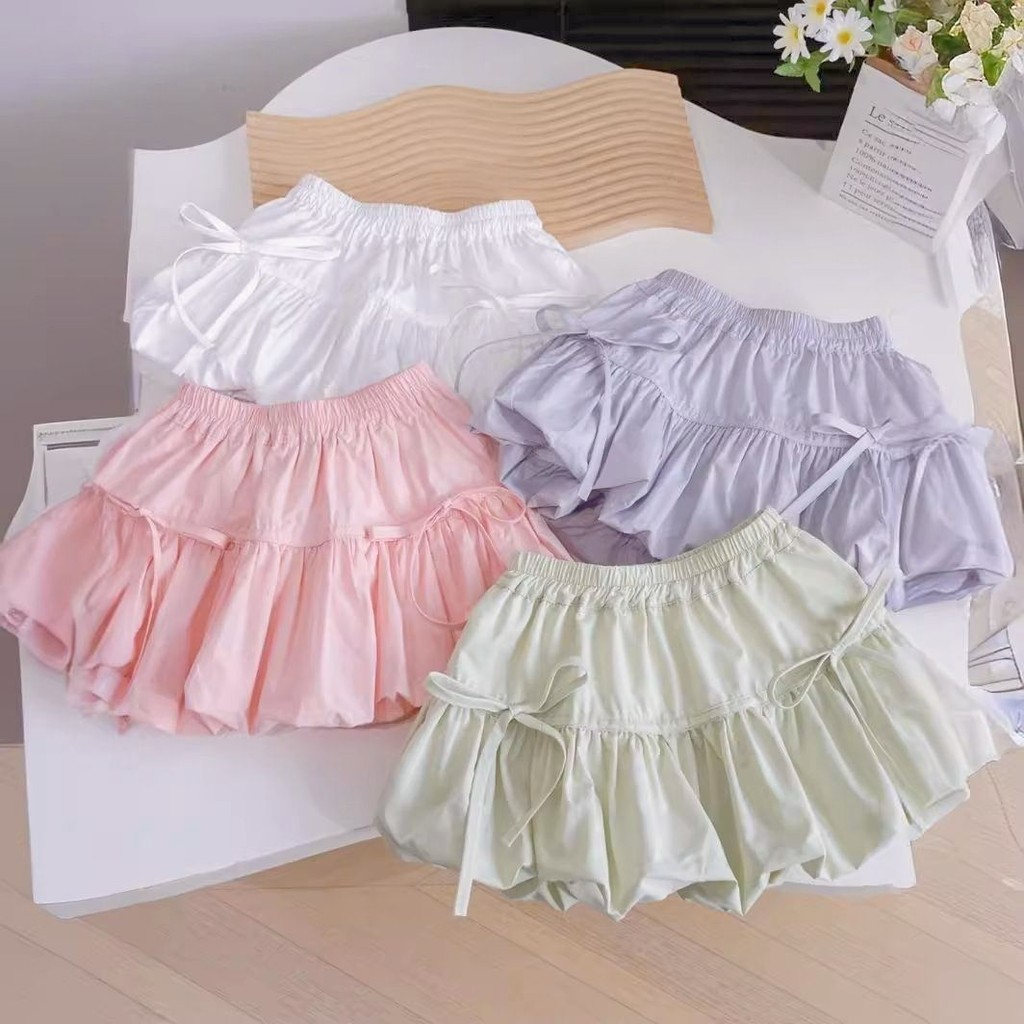 ใหม ่ เจ ้ าหญิงฤดูร ้ อนชุดทอด Street สาวเด ็ กทารก Lace-Up Bowknot ดอกไม ้ Bud กระโปรงสั ้ นกระโปรงกระโปรง
