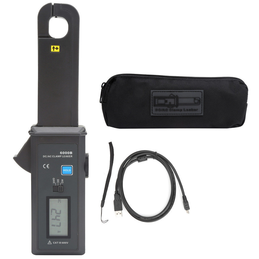 Etcr6000b AC DC การรั ่ วไหล Current Clamp Meter 0mA-60.0A Non Contact Car Clamp Leaker