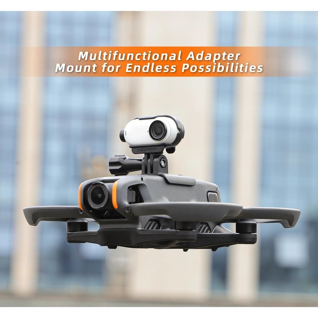 Sunnylife ไฟ Led Mount Gopro สําหรับ dji avata 2 กล้องวงเล็บด้านบน Gopro กล้องกีฬาอะแดปเตอร์ Mount Clamp Holder Fix ขยายไฟฉาย