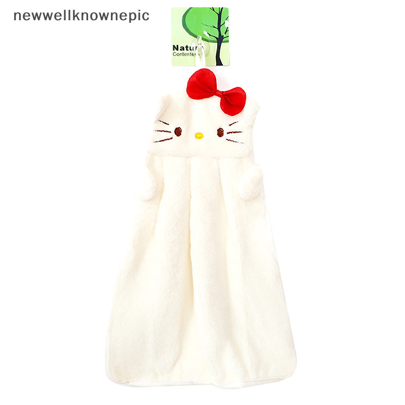 ใหม่wellknownepic น่ารักการ์ตูนสัตว์ปักแขวนผ้าเช็ดมือน่ารักปะการังกํามะหยี่ซักมือผ้าขนหนูเด็กเด็กวัยหัดเดินนุ่มมือแห้งผ้าขนหนู ไทย