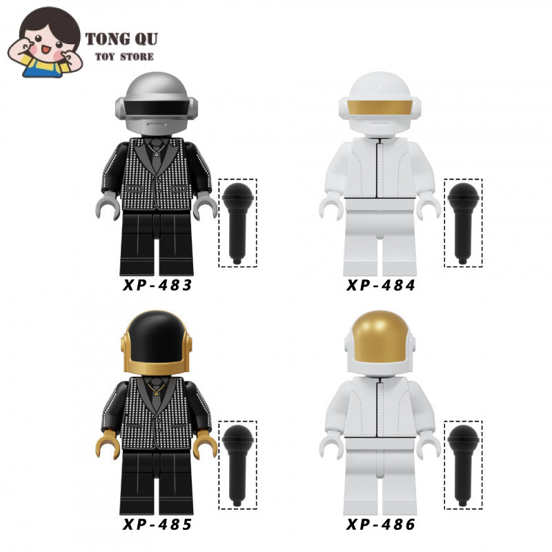 World Celebrity Minifigures Minifigures Daft Punk Building Block ตุ ๊ กตาคอลเลกชันรุ ่ นของขวัญวันเกิดของเล ่ น