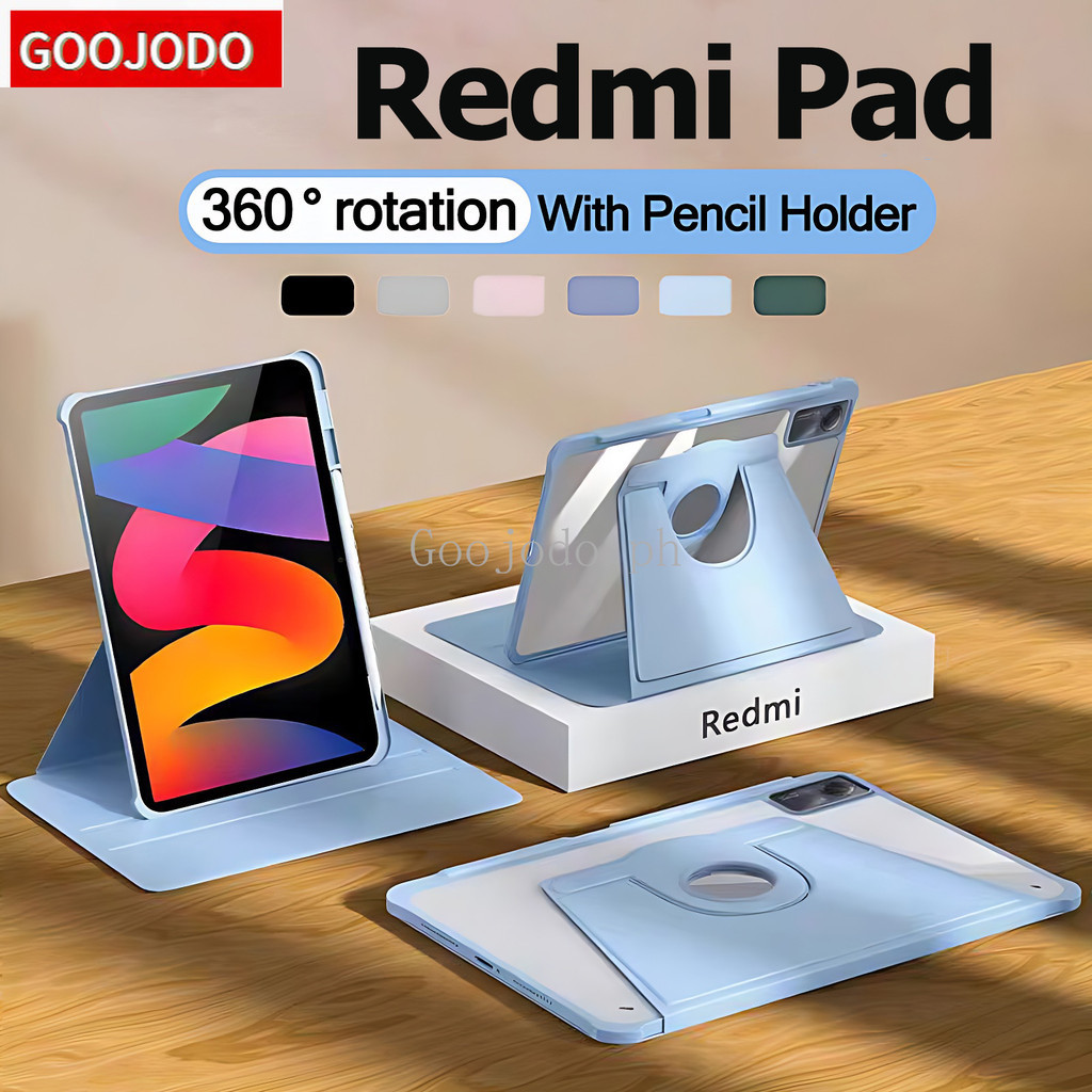 เคส Redmi สําหรับเคส Xiaomi Redmi Pad se 2023 11 นิ้ว Redmi Pad 11.1 Redmi Pad Pro 12.1 360 ° เคสหมุ