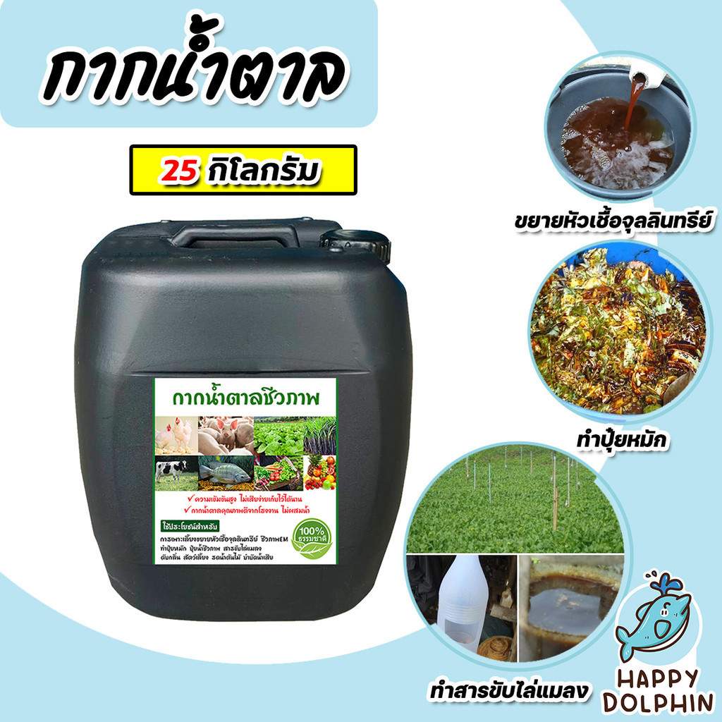 กากน้ำตาล บรรจุ 25 ลิตร หนัก 25 กิโลกรัม สำหรับทำน้ำหมัก ปุ๋ยหมัก อาหารจุลินทรีย์ หมักปุ๋ยทุกชนิด ปรับสภาพน้ำ บำรุงพืช