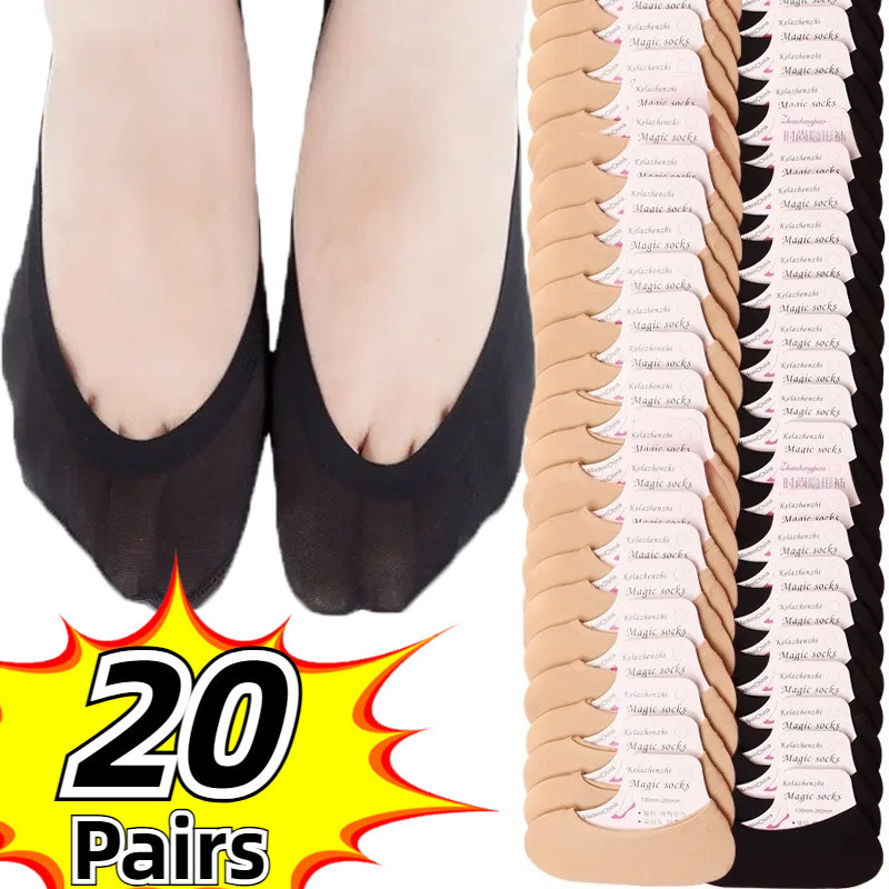 20 คู ่ สุภาพสตรีฤดูร ้ อนบางที ่ มองไม ่ เห ็ นปากตื ้ นถุงเท ้ าเรือระบายอากาศ