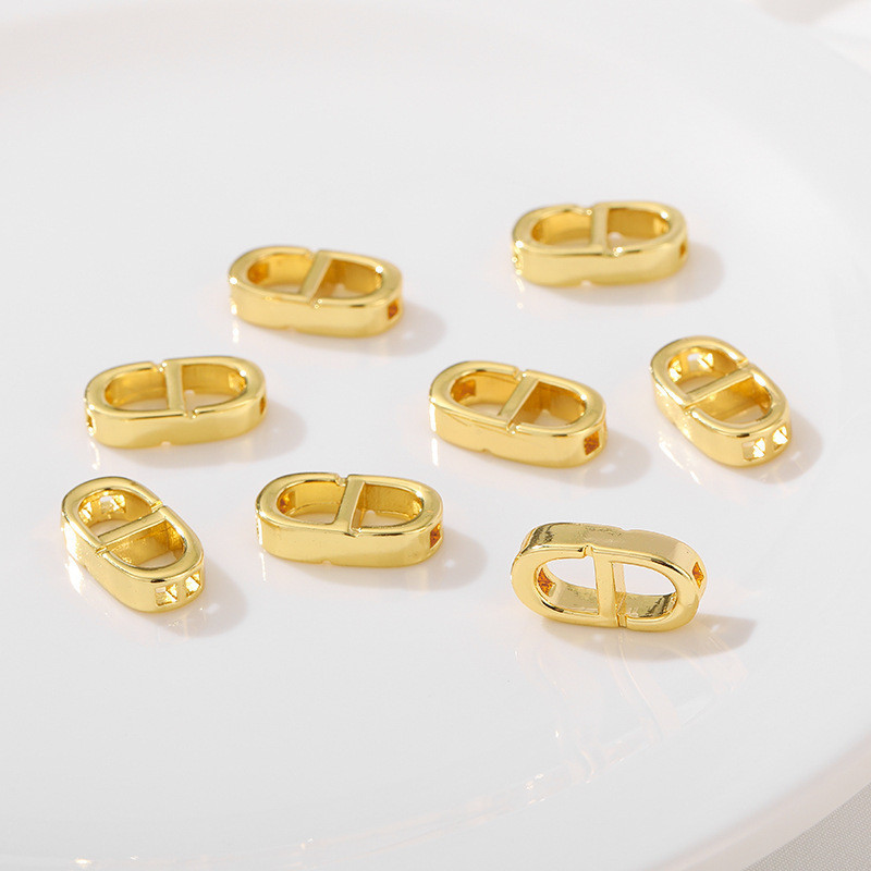 สร้อยข้อมือและสร้อยคอมากี้ DIY พร้อมไข่มุกแบบบันทึกสี CD ลายอักษรญี่ปุ่น 8 ตัว