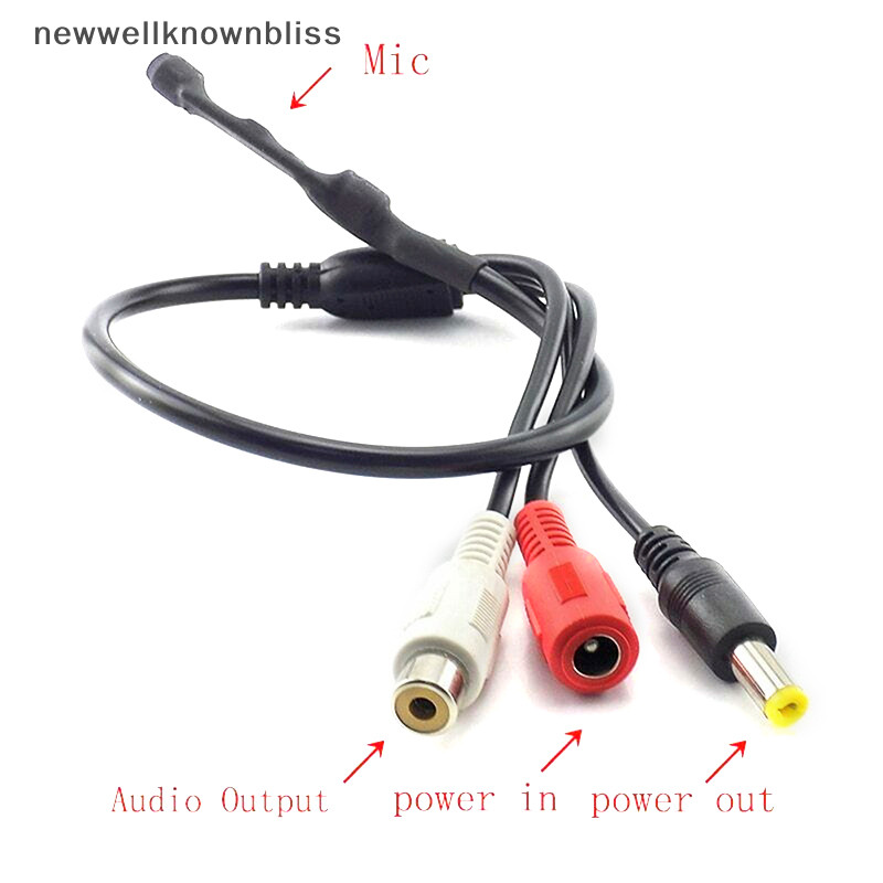 Newwellknownbliss Spy ซ ่ อนมินิเสียงกล ้ องวงจรปิดไมโครโฟนไมโครโฟน DC 15V DVR ระบบรักษาความปลอดภัย CCD