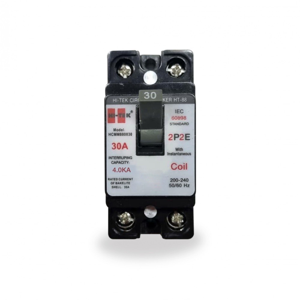 room_shop101 HI-TEK เบรกเกอร์มีคอยส์ HI-88 30A รุ่น HCMM880030 สีดำ
