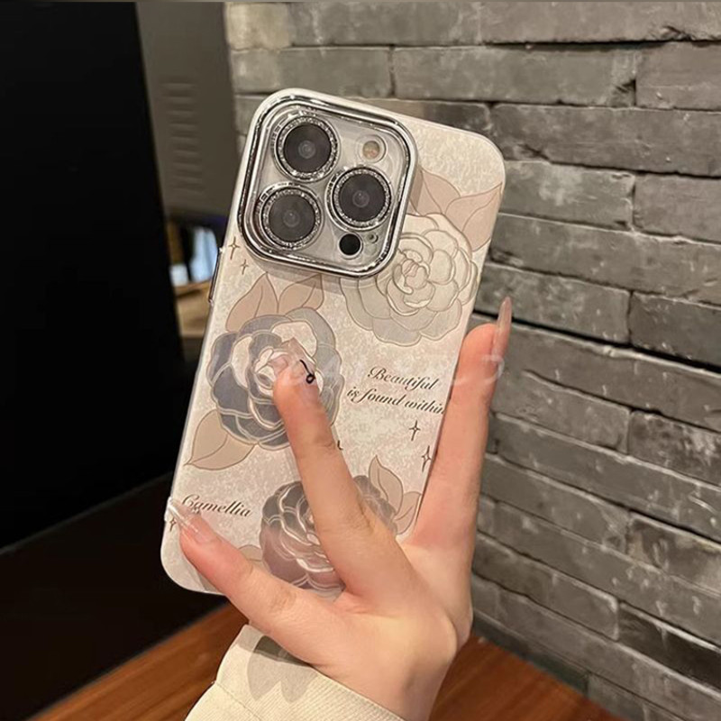เคสไอโฟน16 15 14 13 12 11 Pro Max Case Beautiful Flowers For girls ซิลิโคน Compatible เคส iPhone 16PM,16Plus,X/XS, XR,7+,8Plus