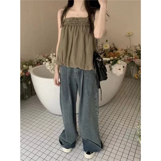 mollygirl.shop 2025 เทศกาลสาดน้ำ ข้อเสนอพิเศษ ใหม่สไตล์ฤดูร้อนสาวหวานเสื้อกั๊กแขวน