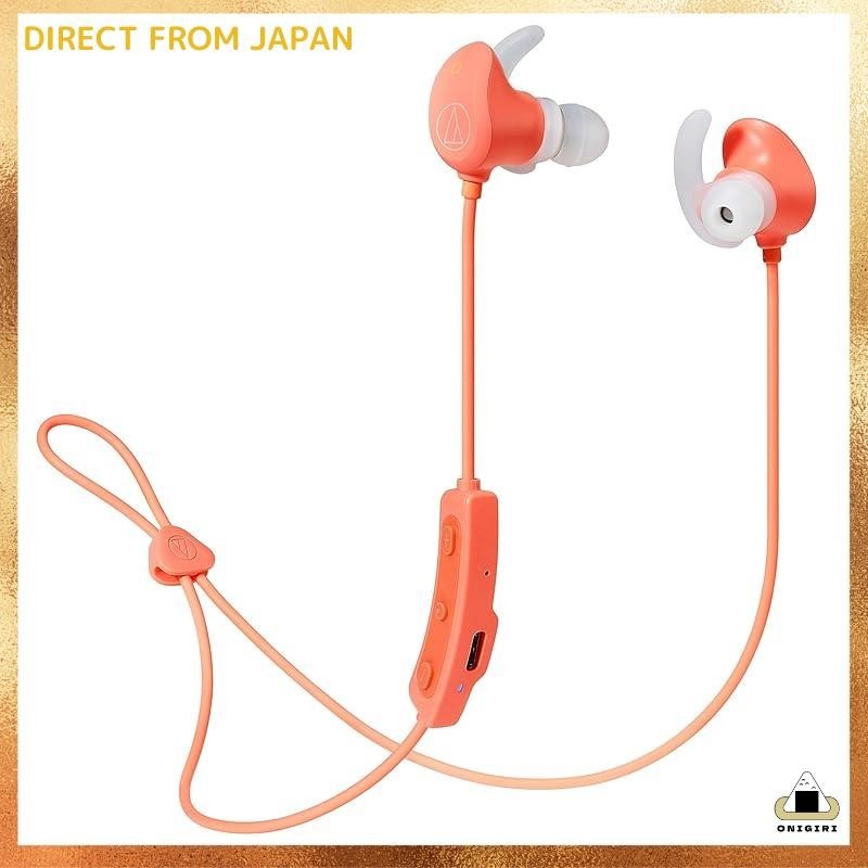 Audio-Technica SONICSPORT Wireless Earphones Waterproof/Sports Bluetooth Remote/Microphone Pink ATH-