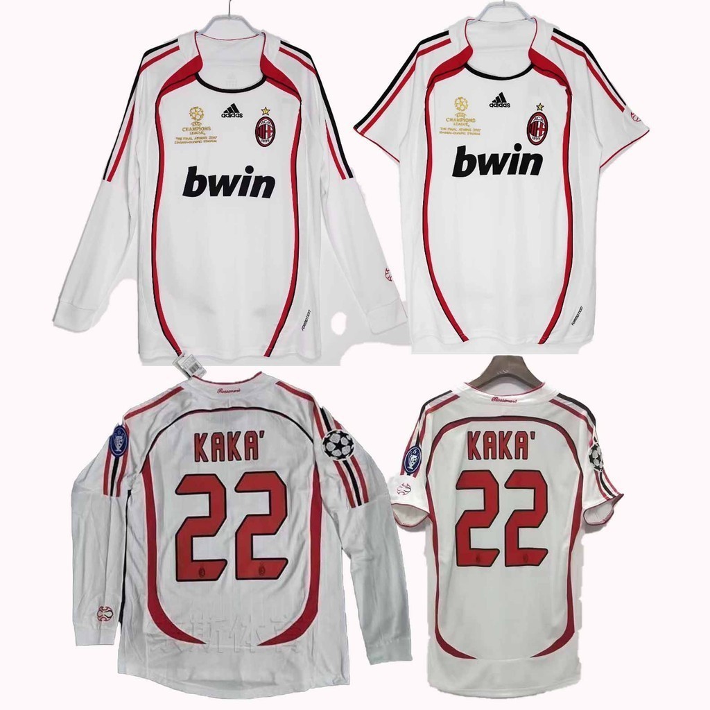 Retro Issue 06 07 AC milan away KAKA เสื้อฟุตบอลผู้ชาย