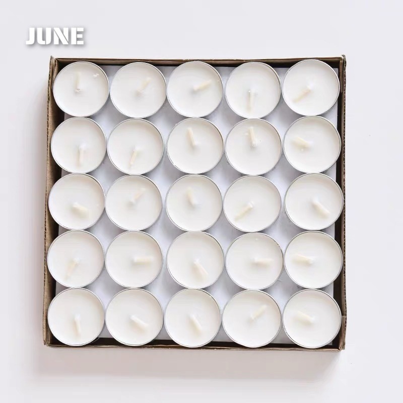 เทียน เทียนทีไลท์ 50 ถ้วย เทียนขาว จุดนาน 4 ชม. ไม่มีกลิ่น สินค้าพร้อมจัดส่ง