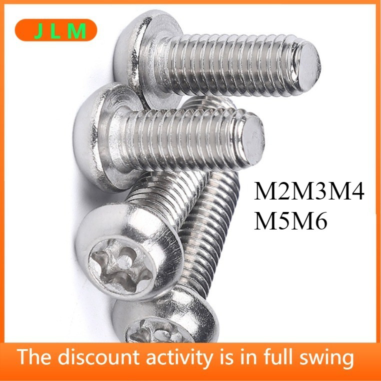 ((JLMH) M2m3m4m5m6 สแตนเลส Torx สกรูกันขโมย สกรูหัวกลมพร้อมโบลคอลัมน์ SUS304