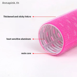 Annapink.th 4size Hair Rollers Hair Curlers Lazy Curler Hair Roller พร้อมแผ่นอลูมิเนียม EN