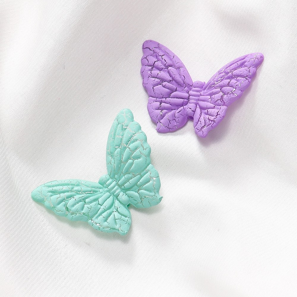 St. kunkka 5-10 ชิ้นอะคริลิคลูกปัดผีเสื้อ Crack สีสเปรย์ขนาดใหญ่ลูกปัดผีเสื้อสําหรับ DIY สร้อยข้อมือสร้อยคอทํา - รูปที่ 4