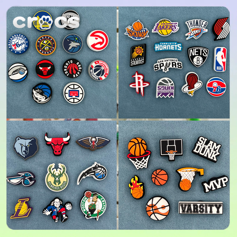 jibbitz crocs Basketball team Logo crocs jibbitz jibbitz crocs เกาหลี jibbitz set