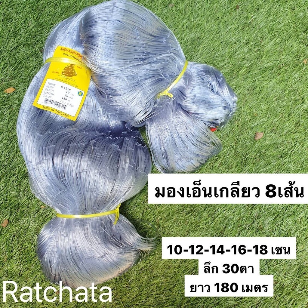 ข่ายเอ็นเกลียว (2เซน-24เซน)ลึก30/50ตา ยาว180เมตร(เนื้อเปล่า) สินค้าเกรดเอ เกลียว (0.12*8เส้น/0.20*6เส้น) - รูปที่ 6