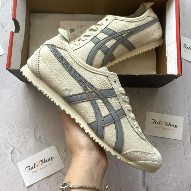 Onitsuka tiger mexico 66 รองเท้าผ้าใบสีขาว Streak Grey hot 2024