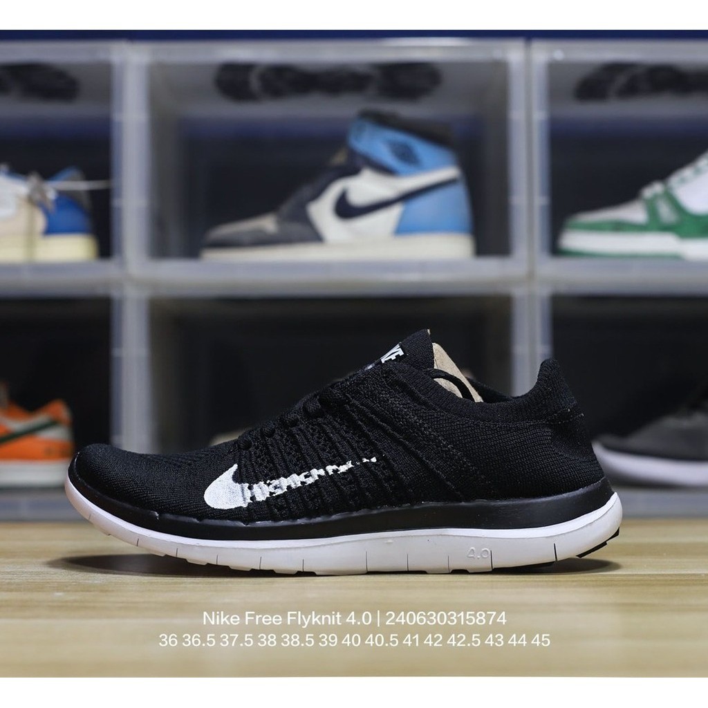 N_ike Free Flyknit 4.0 Barefoot รองเท้าผ้าใบลําลองน้ําหนักเบาพิเศษรองเท้าวิ่งจ๊อกกิ้งระบายอากาศ