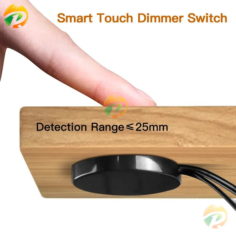 25 มม.กระจกไม้ Touch Sensor สวิตช์ไฟ LED 12 V-24 V 60 W มือกวาดหรี่แสงได้ Touch Dimmer DIY ตู้ชั้นวางโคมไฟ