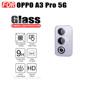 3 IN 1 OPPO A3 Pro 5G ฟิล์มกระจกนิรภัยสําหรับ OPPO A60 4G A79 5G คลุมทั้งหมดป้องกันหน้าจอแก้ว + ฟิล์มเลนส์กล้อง + ฟิล์มด้านหลัง