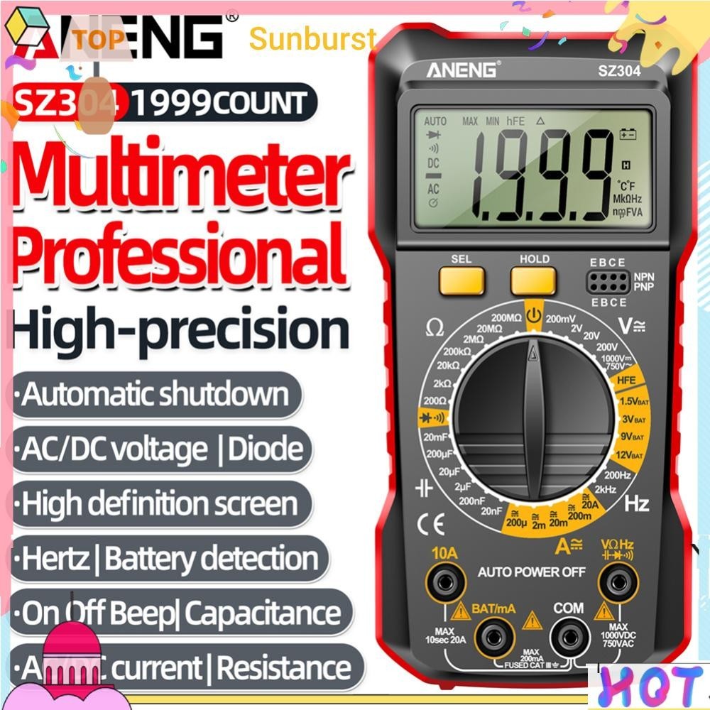 เครื่องทดสอบแรงดันไฟฟ้า AC/DC เครื่องตรวจจับแรงดันไฟฟ้าหน้าจอขนาดใหญ่เครื่องมือไฟฟ้าอัตโนมัติ [Sunburst11.th]