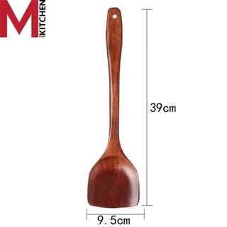 M KITCHEN ตะหลิว ตะหลิวไม้ 39 ซม ทนความร้อนได้ สำหรับกระทะเทปล่อน กระทะเคลือบหินอ่อน