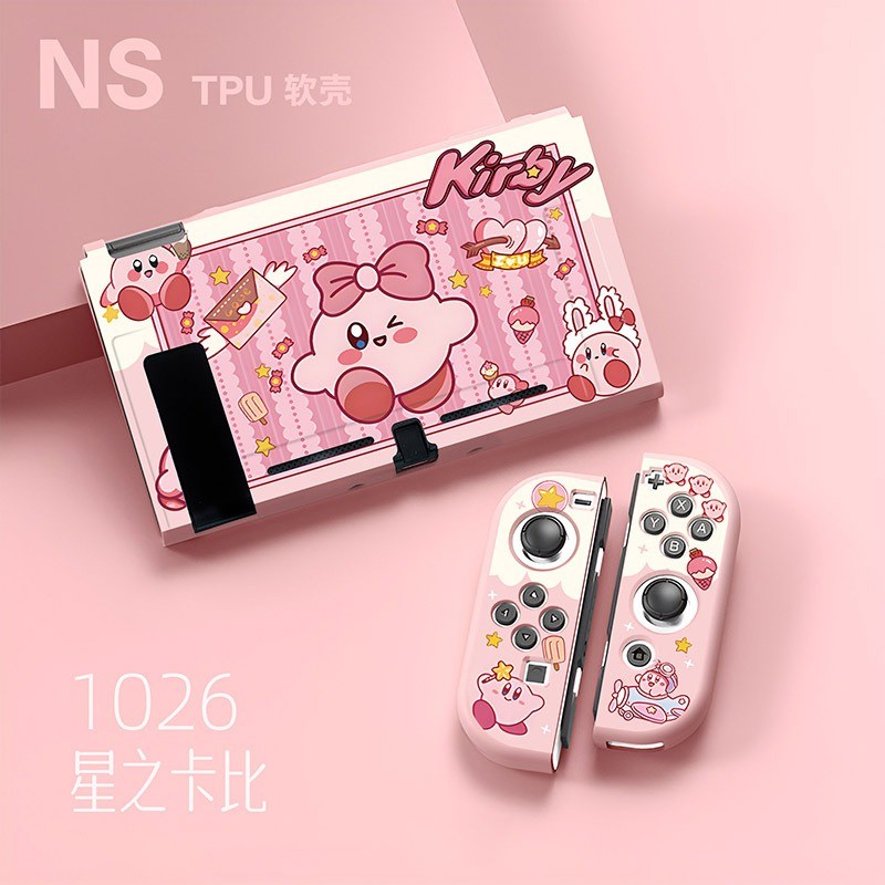 Dockable Nintendo Switch V1 V2 กรณี, TPU การ์ตูนการออกแบบใหม่ที่ถอดออกได้สําหรับ Nintendo Switch V1 V2 Joycon อุปกรณ์เสริม