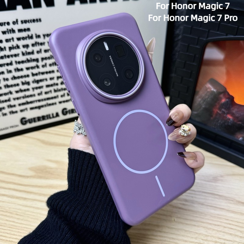 เคสแม่เหล็กแบบแข็งบางเฉียบและเบาสําหรับ Honor Magic 7 Pro Honor Magic7 เคสโทรศัพท์กันกระแทกปลอก