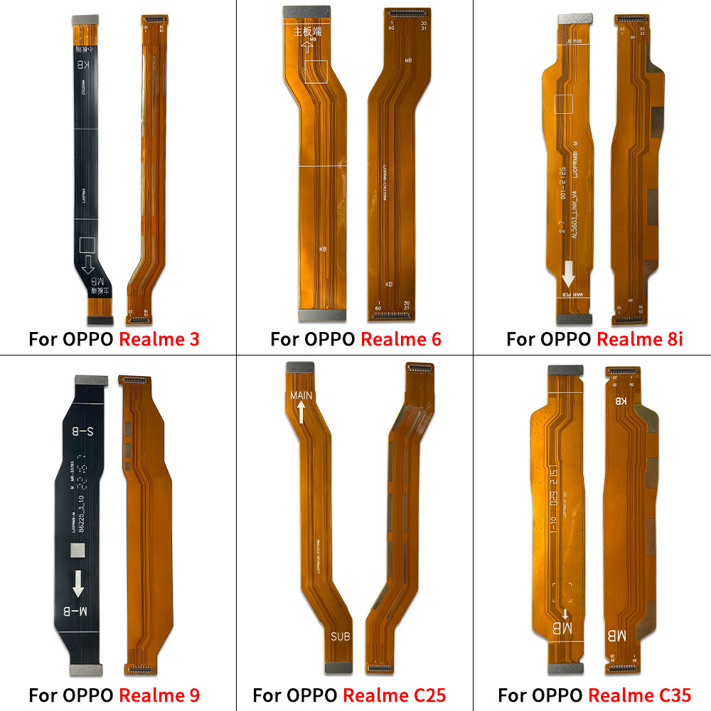 สําหรับOppo Realme 2 C1 3 5 6 7 7i 8i 9 9i 10 C25 C35 เมนบอร์ดหลักเชื่อมต่อFlex Cable