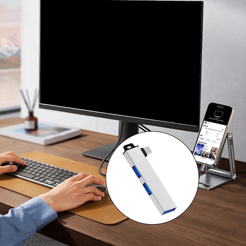 Orangesea ฮับขยาย USB3 0 สะดวกพร้อมพอร์ต 3USB สําหรับ Android ของ Window Linux