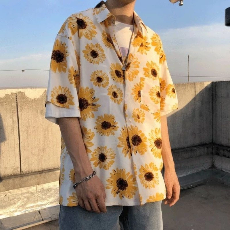 Couture เสื้อเชิ้ตฮาวายผู้หญิง ลายดอกไม้ แขนสั้น thumbnail 8