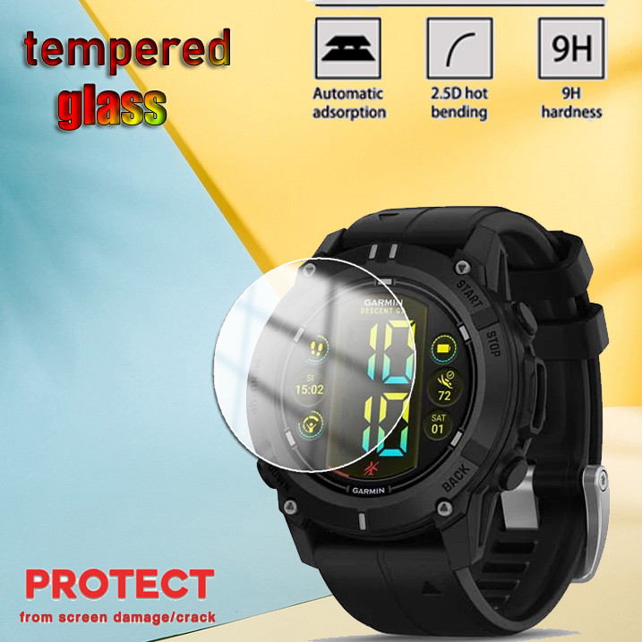 ฟิล์ม Garmin Descent G2 9H กระจกเทมเปอร์ปกป้องหน้าจอ Garmin Descent G2 ฟิล์มใส Garmin Descent G2 ฟิล