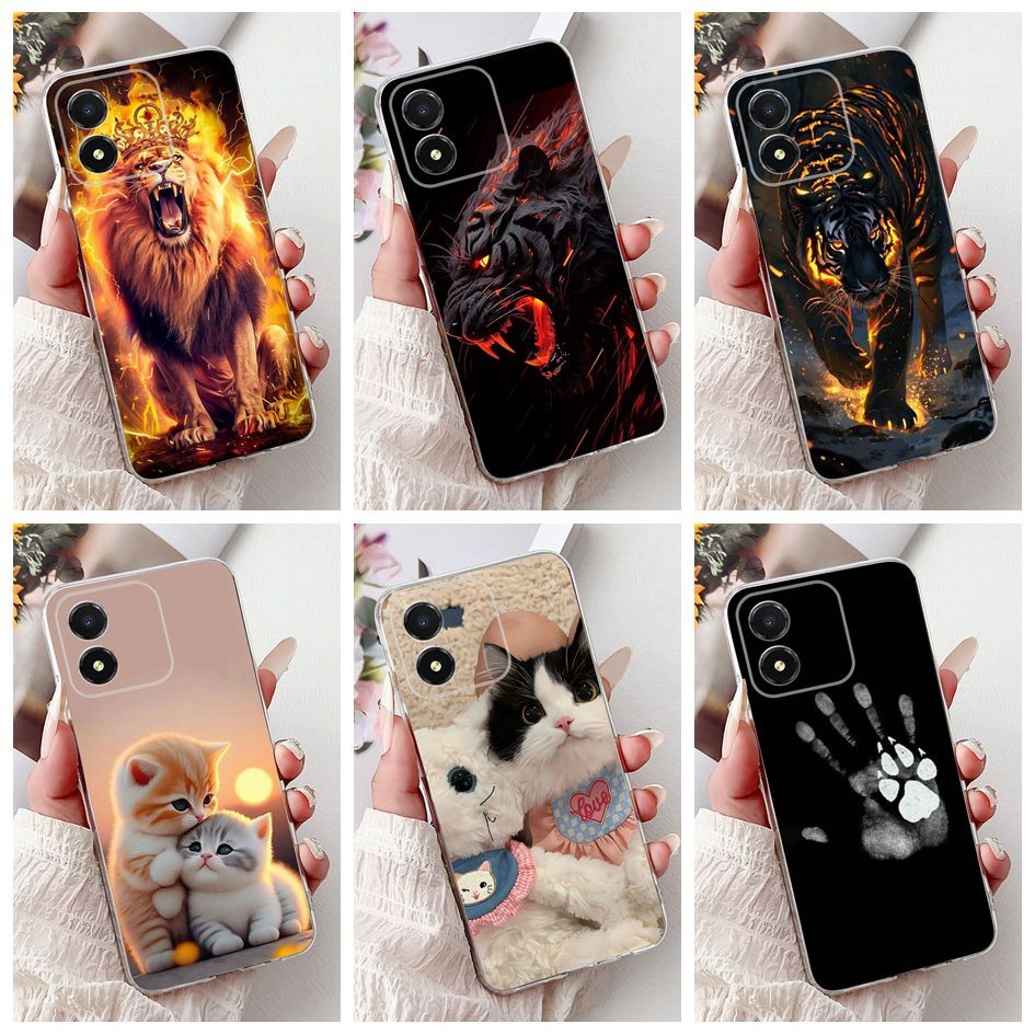 สําหรับ Huawei Honor X5 กรณี VNA-LX2 VNA-LX3 ฝาครอบ Cool Leopard Tiger Cat Lion ปลอกกันกระแทกสําหรับ