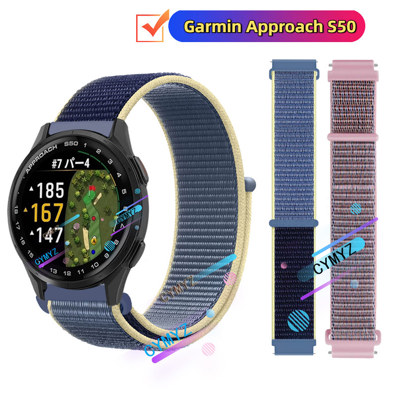 สาย Garmin Approach S50 สายไนลอนสําหรับ Garmin Approach S50 สายนาฬิกาอัจฉริยะ สายรัดข้อมือกีฬา
