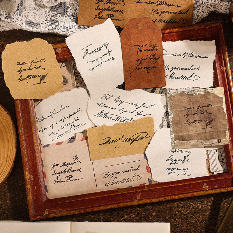 Journamm 8 ชิ้น Vintage แสตมป์ยางไม้ภาษาอังกฤษตกแต่งแสตมป์ยางชุดสําหรับ DIY Craft ไดอารี่และหัตถกรรม Scrapbooking - รูปที่ 2