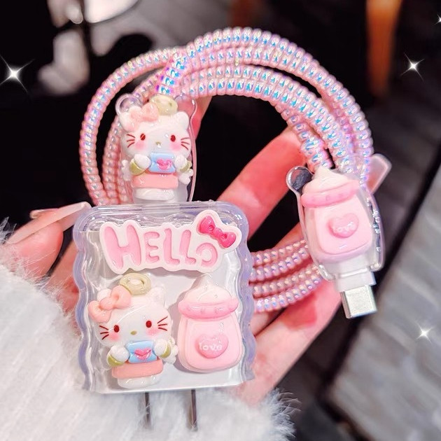 【ส่งจากไทย มาใหม่ 】 เคส สำหรับ ไอโฟน iPhone Power Adapter 20W สายชาร์จ ลายการ์ตูนน่ารัก Cable Bite