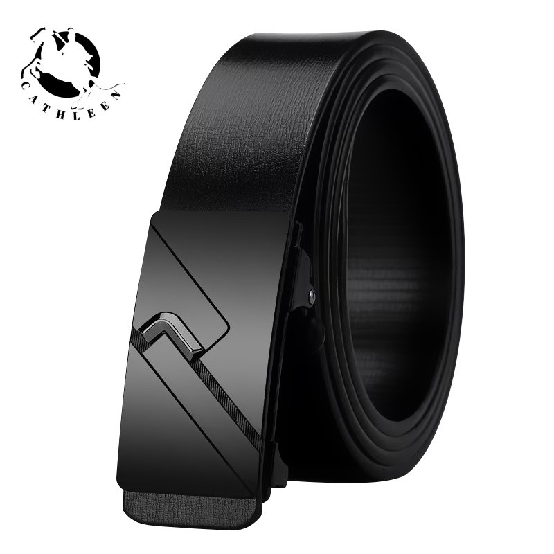 CATHLEENเข็มขัด หนังวัวแท้ เข้ากับทุกการแต่งกาย สไตล์นักธุรกิจ สําหรับผู้ชายเข็มขัด