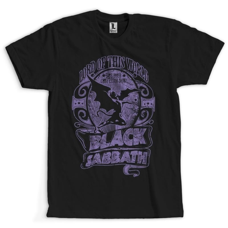 T-Shirt BLACK SABBATH - WORLD TOUR Kaos Cotton100%