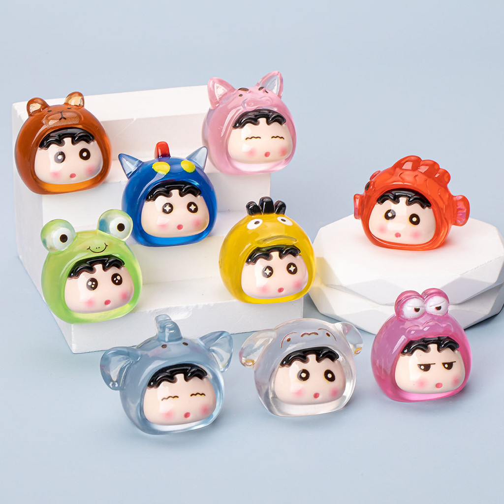 เสน่ห์เรซิ่น 3 มิติชินจังโปร่งใส 9 ชิ้นสําหรับ ทําเอง (4-350)