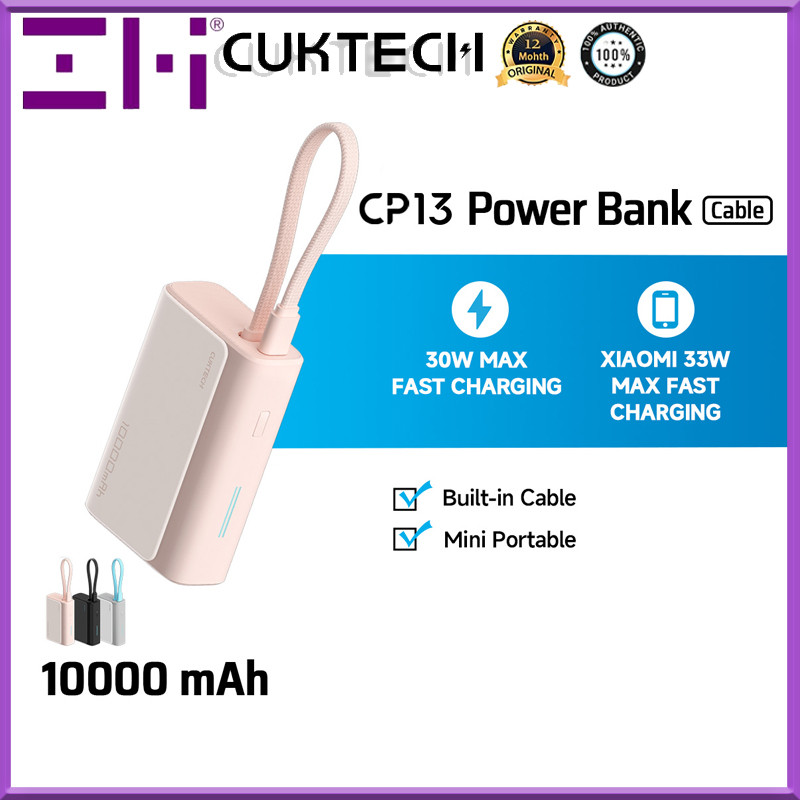 Howxuan By ซีมี ซีมิ คำสาป 10000mAh 33W Power Bank LPB100 สายเคเบิลในตัวชาร์จเร็ว Powerbank