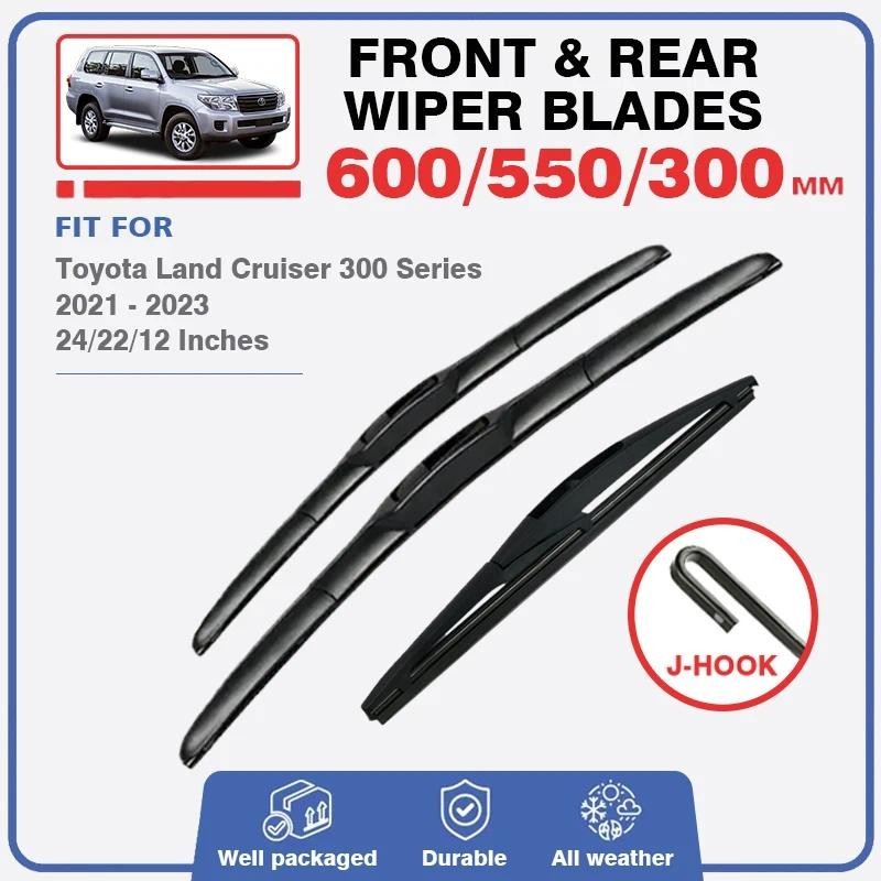 ใบปัดน้ําฝนด้านหน้าสําหรับ Toyota Land Cruiser 300 2021 2022 2023 LC 300 GR กีฬาแปรงกระจกกระจกหน้าต่