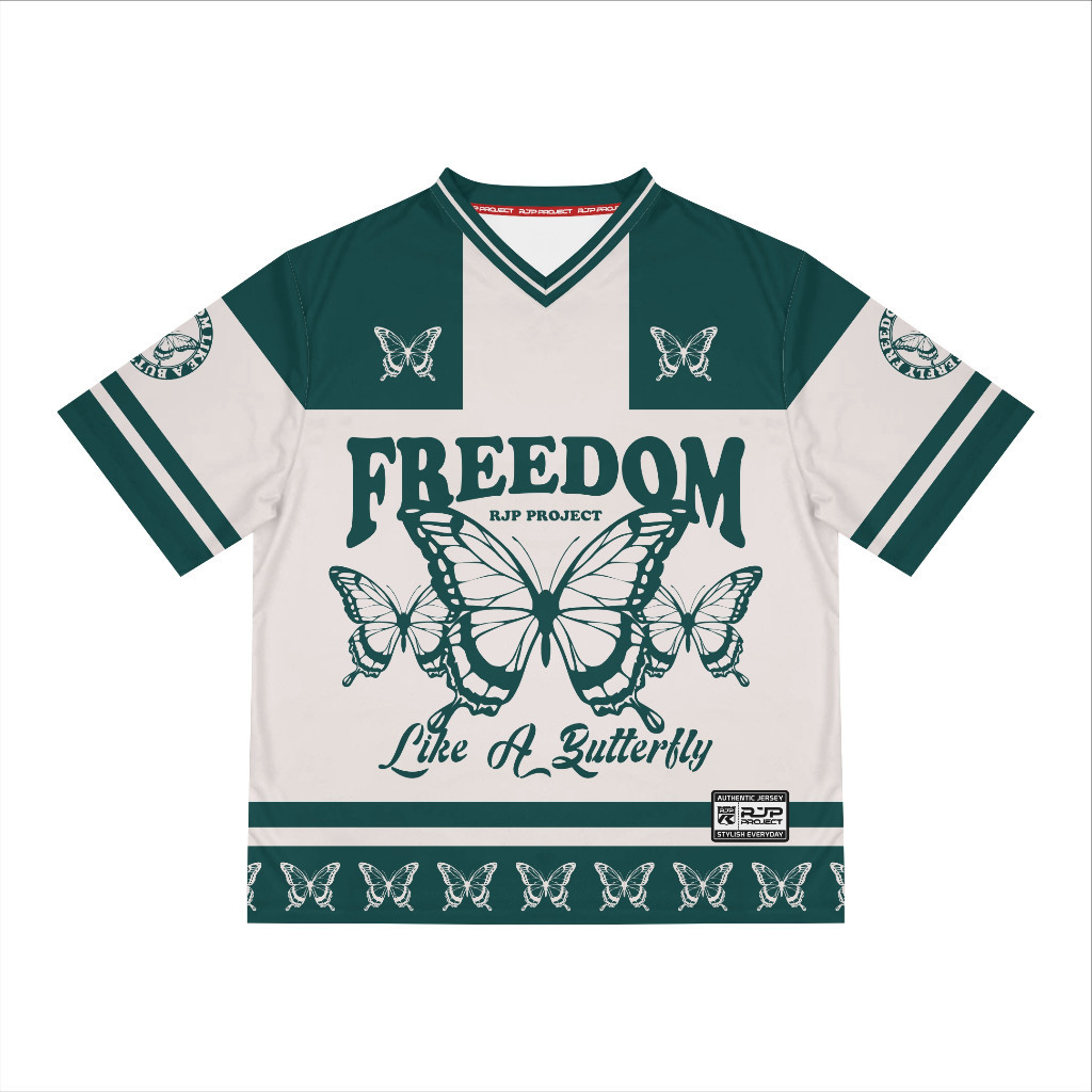 PUSHs Jersey Casual Freedom Like A Butterfly Dryfit Brazil/Milano Full Printing Stratwear Rugby / wo