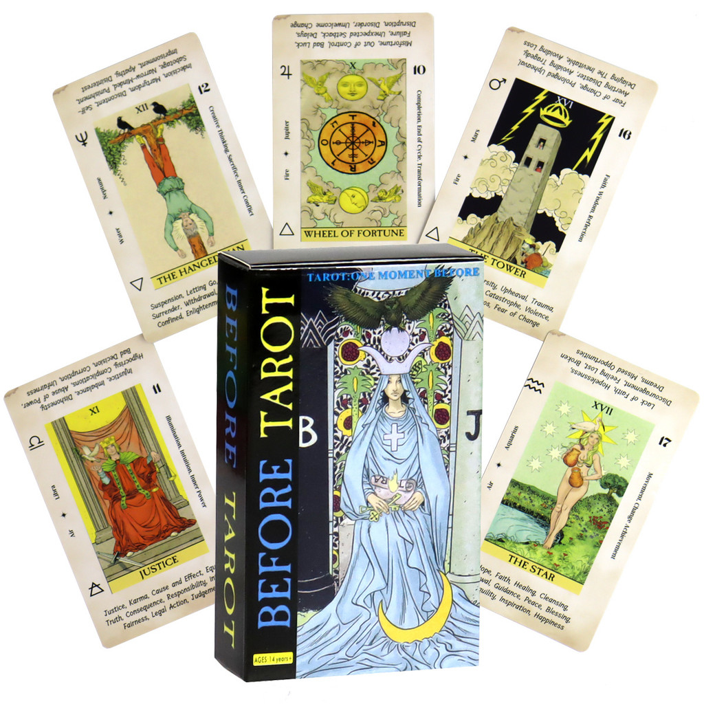 10.3 X6 ซม. Xuanyuan Xuanguang Ex-Witt TAROT การ์ดภาษาอังกฤษการ์ดเกม BEFORE TAROT
